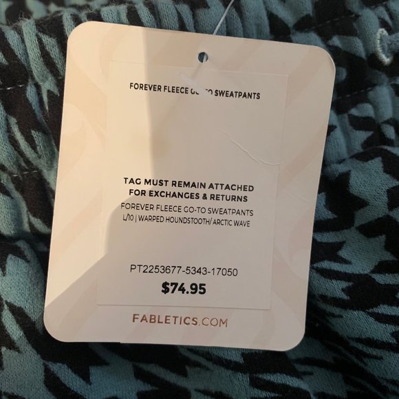 NWT Fabletics Sweatpants Warped Houndstooth - Picture 4 of 4